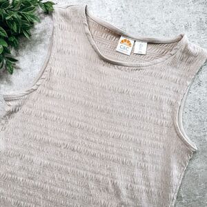 C&C California Cream Sleeveless Tank Top Size Large